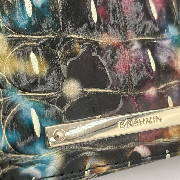 Brahmin Melbourne Ady Slim Bifold Leather Wallet Clutch Intuition Multicolor New - Picture 5 of 5